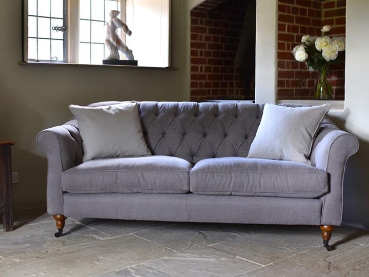 Chesterfield 3 Sitzer Sofa Couch Stoffsofa Polster Sitz Garnitur 3er Sofas