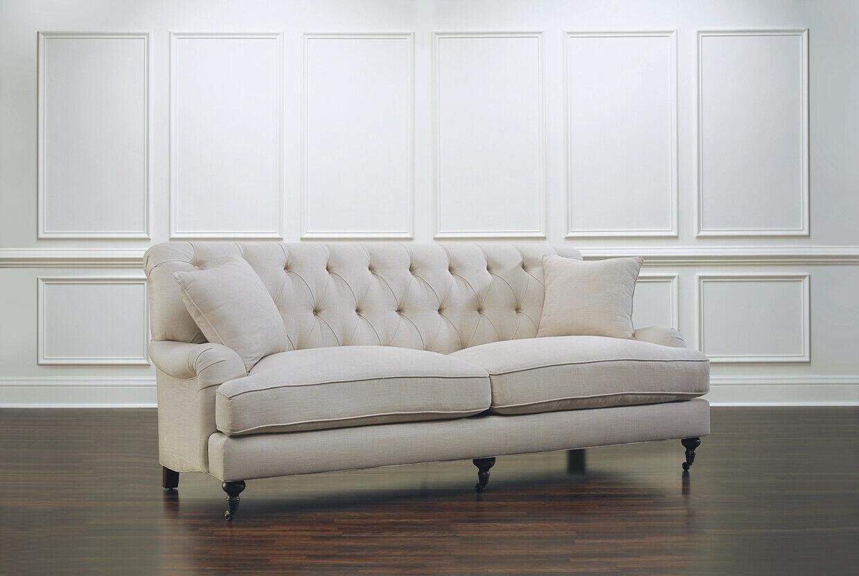 Chesterfield Stoff Polster Design Sofa Luxus Couch Klassische Sofa
