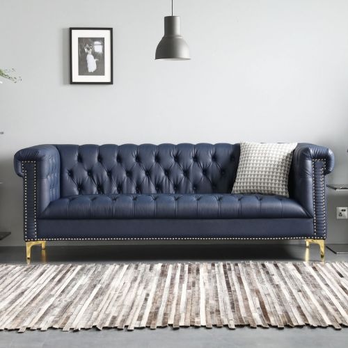 Chesterfield Leder Polster Design Sofa Luxus Deko Couch Klassische Sofa