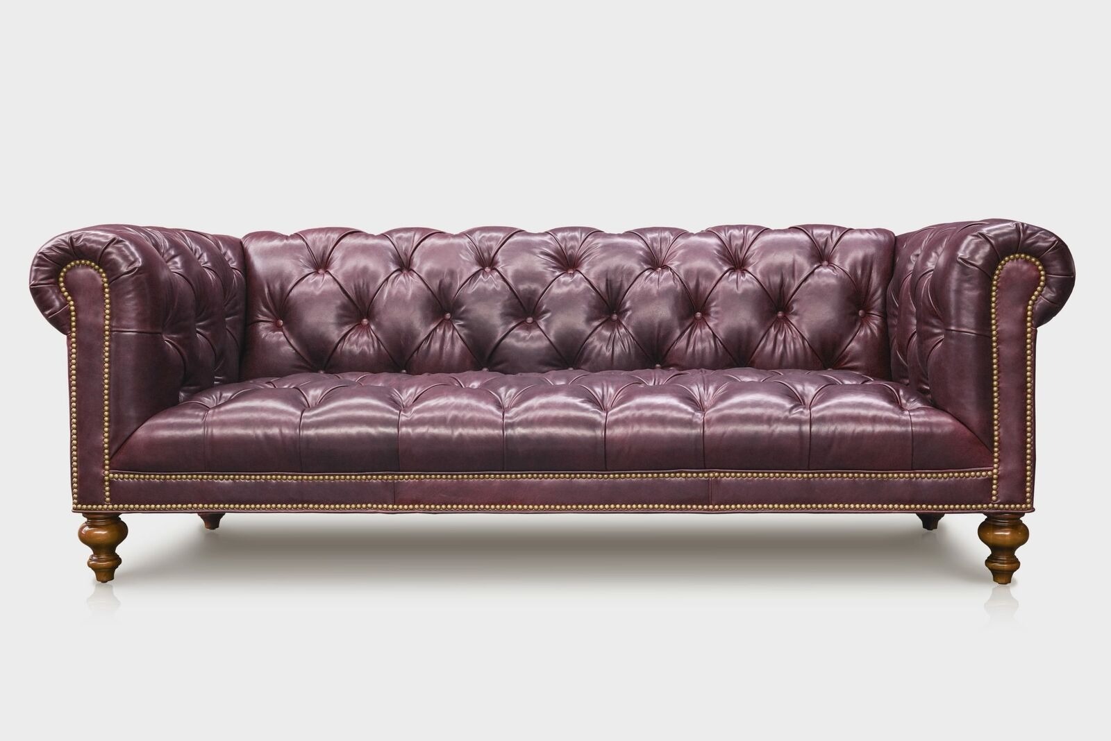 Chesterfield 3 Sitzer Sofa Ledersofa Couch Deko Polster Sitz Garnitur 3er