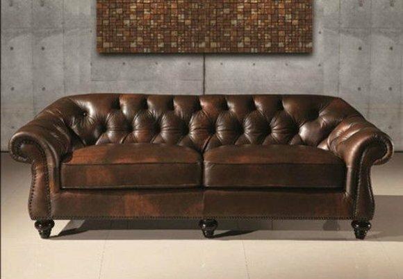 Chesterfield Sofa Couch Polster Stoff Leder Couchen Polster Garnitur