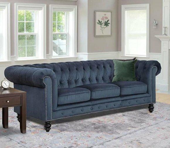 Günstig & Hochwertig Chesterfield Sofa Couch Dreisitzer Garnitur Neu