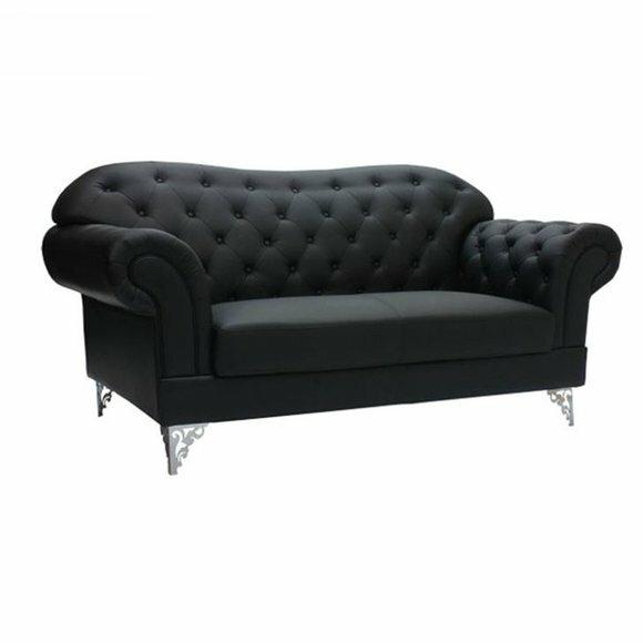 Chesterfield Sofa Couch Polster Stoff Leder Polster Garnitur Couchen