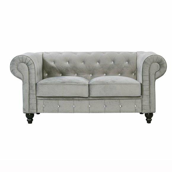 Chesterfield Sofa Couch Polster Stoff Leder Couchen Deko Polster Garnitur