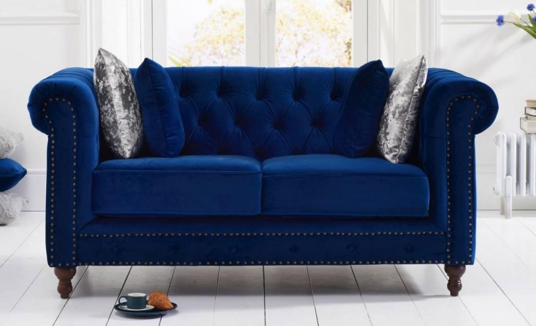 Chesterfield Sofa Couch Polster Leder Stoff Couchen Polster Garnitur 2 Sitzer