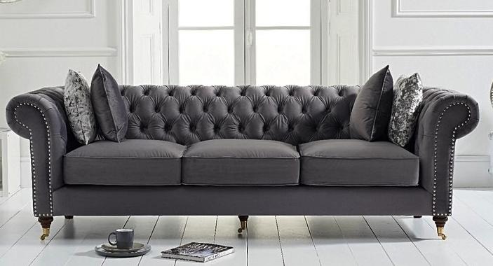 Gemütliche Couch - Klassische Chesterfield Sofa Polster Lümmel