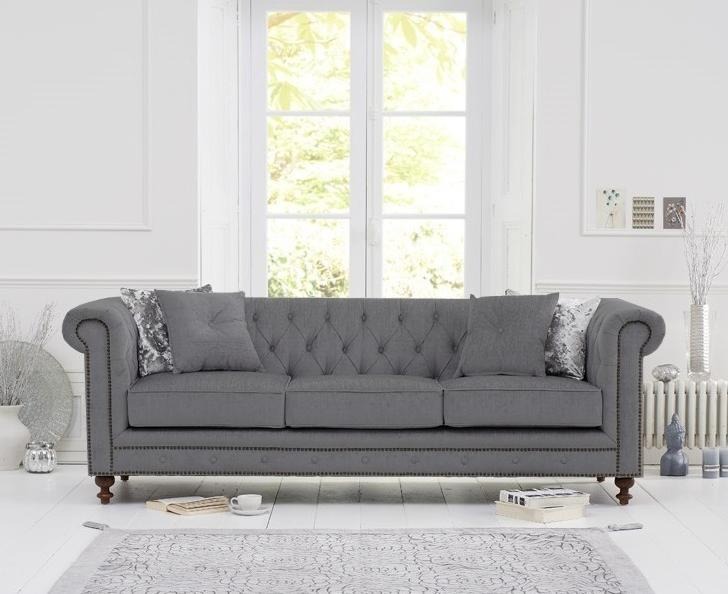 Chesterfield Sofa Couch Polster Stoff Leder Couchen Deko Garnitur Polster