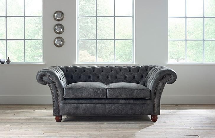 Chesterfield Sofa Couch Deko Polster Stoff Leder Couchen Polster Garnitur
