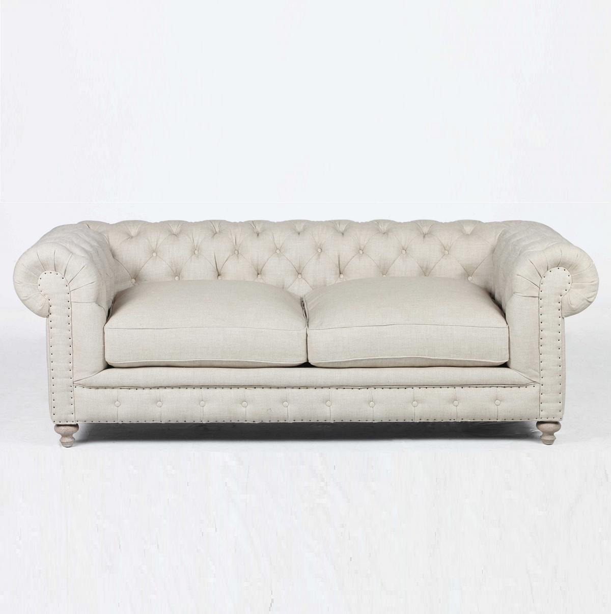 Luxus Chesterfield Dreisitzer Klassische Leder Polster Couch England