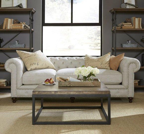 Chesterfield Sofa Couch Polster Stoff Leder Deko Garnitur Polster Couchen