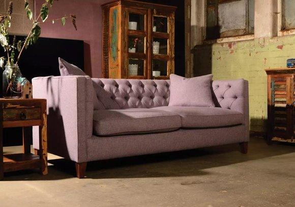 Chesterfield Sofa Deko Couch Polster Stoff Leder Garnitur Couchen Polster