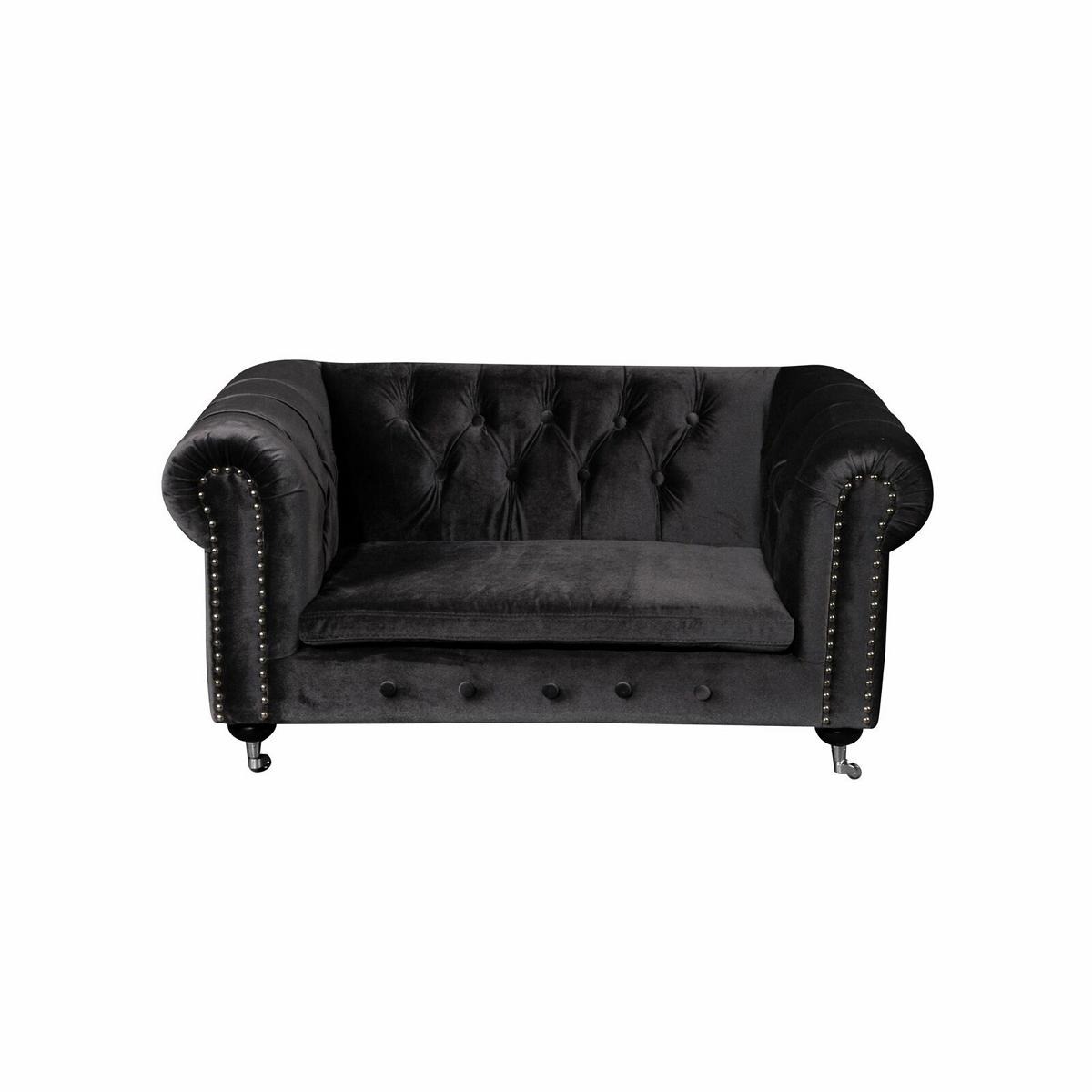 Chesterfield 2 Sitzers Klassische Luxus Barock Rokoko Sofa Textil