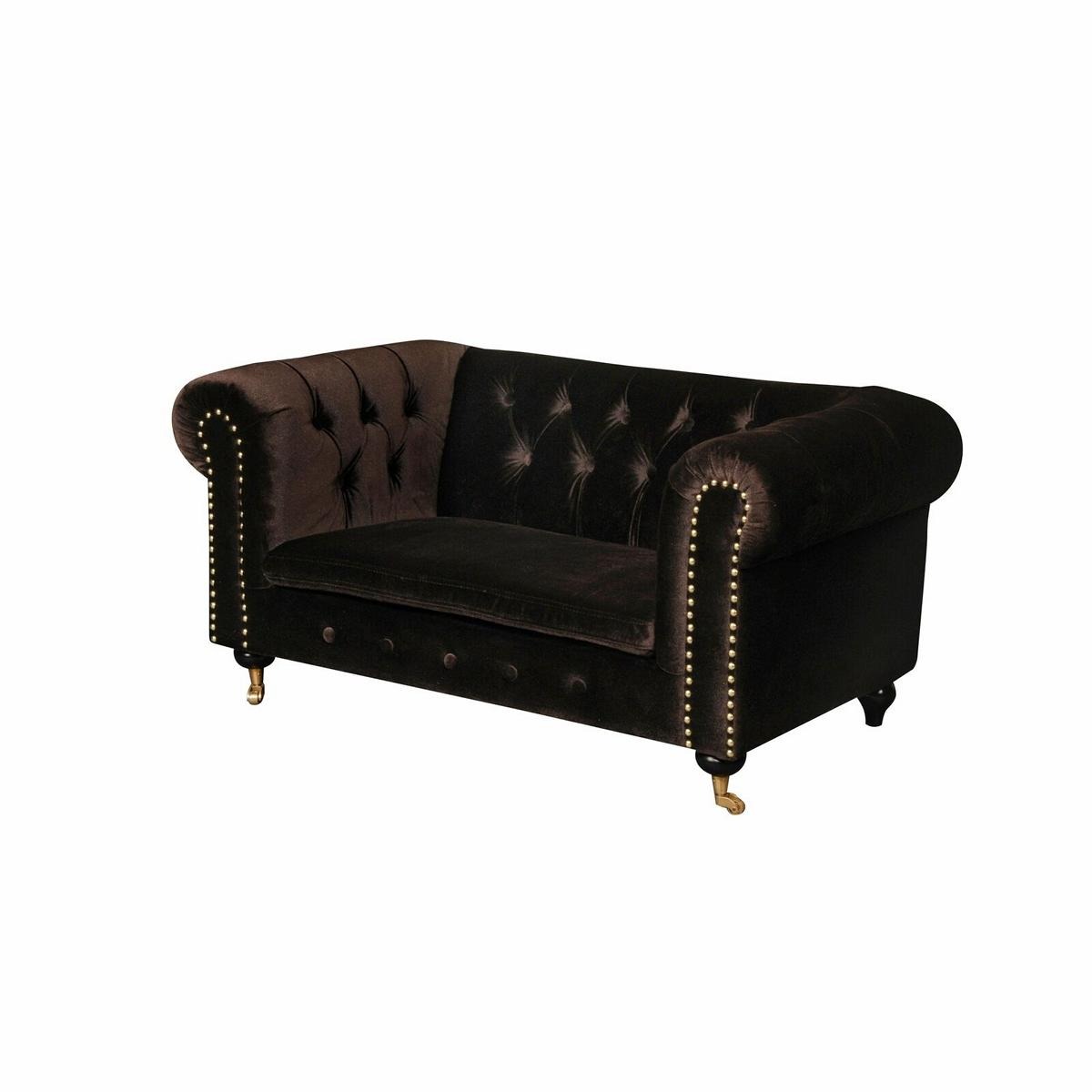 Chesterfield 2 Sitzers Klassische Luxus Deko Rokoko Barock Textil Sofa