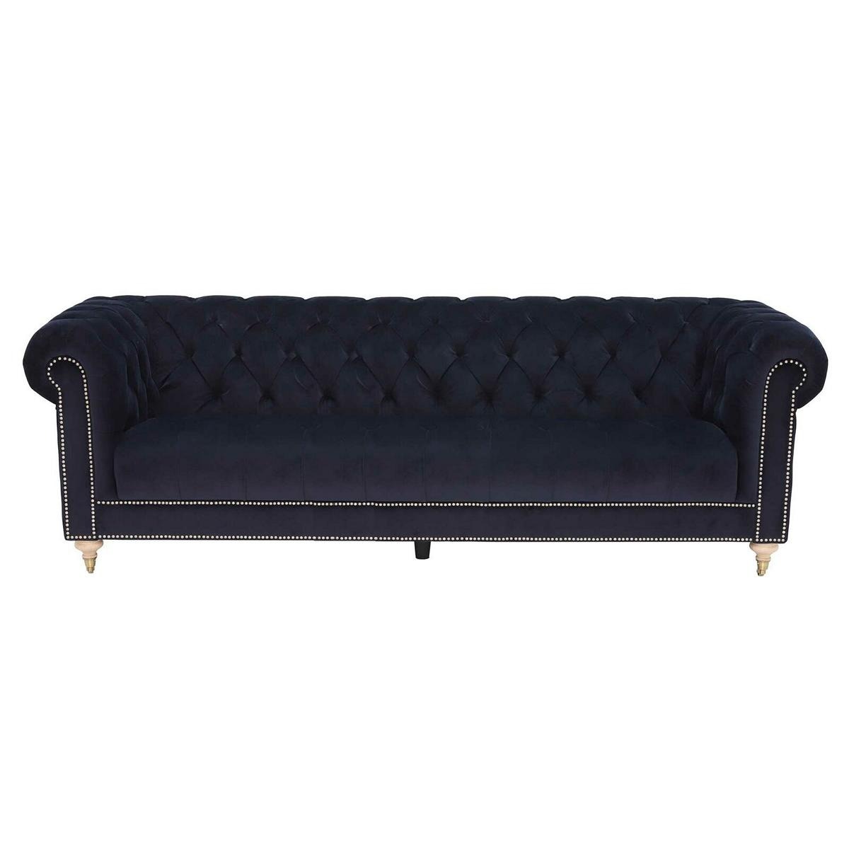 Chesterfield 4 Sitzers Klassische Luxus Barock Rokoko Sofa Textil