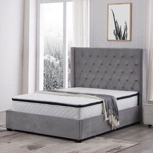 Bett Chesterfield Polsterbett Luxus Schlafzimmer Design Textil Betten Leder