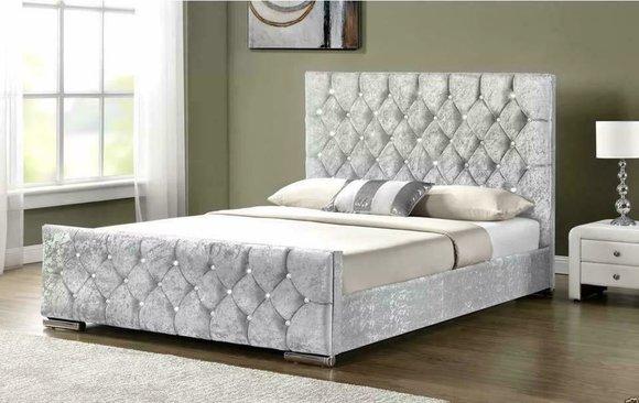 Klassisches Design Bett Polster Betten Chesterfield Textil 140x200cm