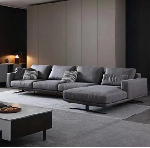 Wohnzimmermöbel im italienischen Stil Textil-Eckgarnitur in L-Form Sitzpolsterung