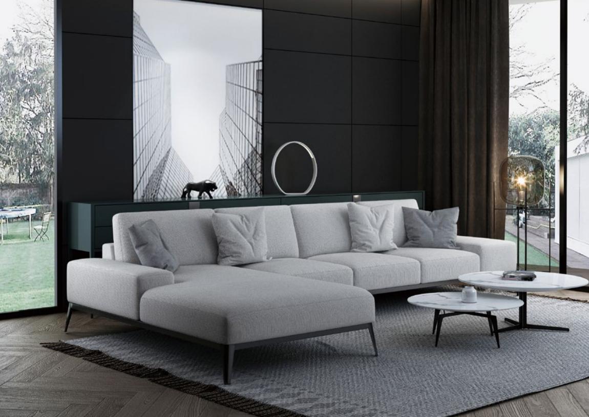Ecksofa Polster Dekor Garnitur Wohnlandschaft L Form Designer Sofa Couch