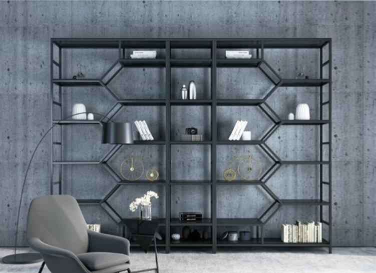 Metall Regal Trennwand Designer Luxus Regale Loft Stil Schrank 3tlg. Set