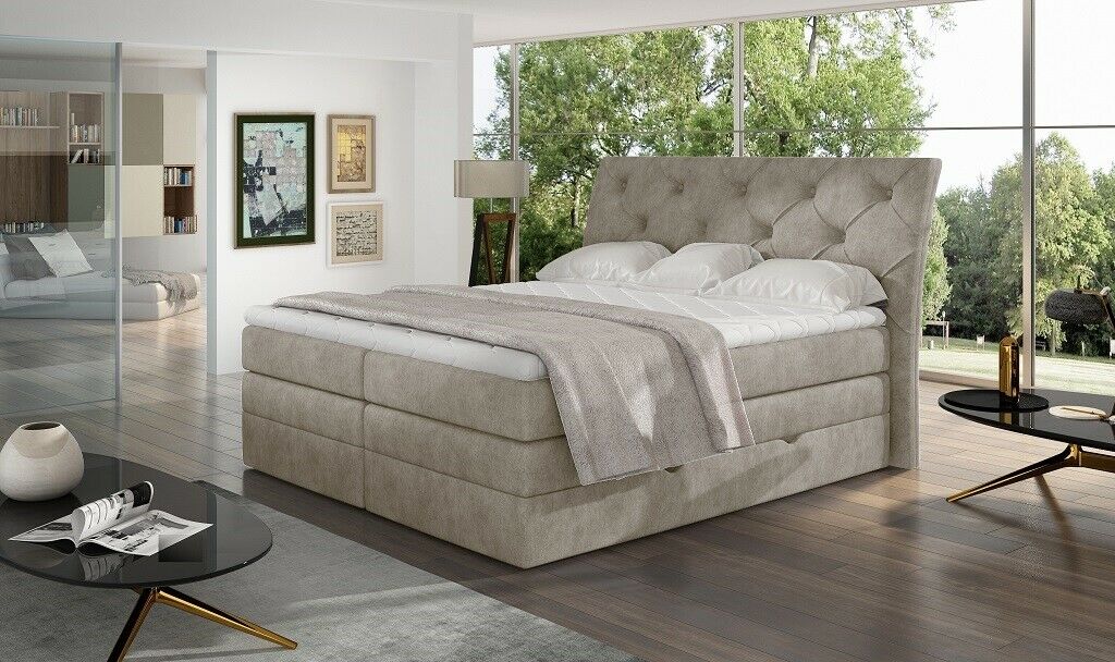 Luxus Schlafzimmer Bett Polster Chesterfield Boxspring Luxus Doppel Hotel