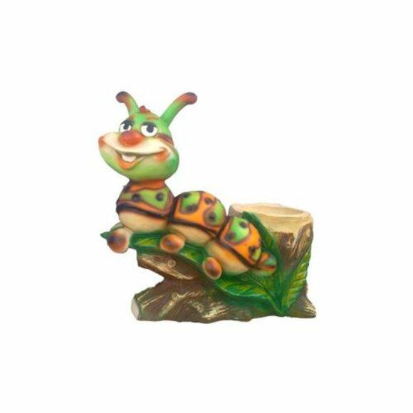 Garten Raupe 70cm Garten Dekoration Figuren Statuen Figur Hand bemalt