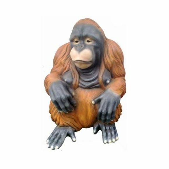 orang utan affe figur abstrakte figuren statuen moderne bemalt neu 79cm