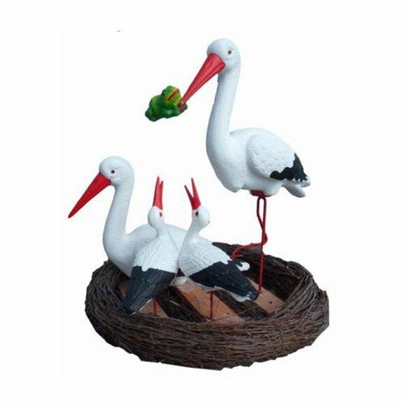 Storch Vogel figur abstrakte figuren moderne bemalt neu 80cm statue neu