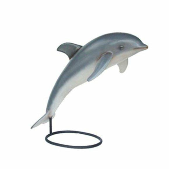 Delphin Dekorative Statue Garten Figuren Statuen 172cm Lebensgroß
