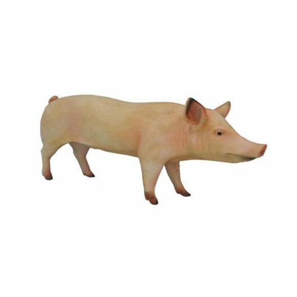 Mast Schwein Bauernhof Dekoration Deko Garten Figuren Statue Tier Wurst