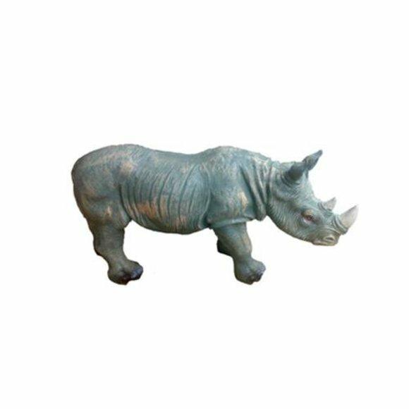 nasshorn Dekorative Statue Garten Figuren Statuen 60cm Lebensgroß