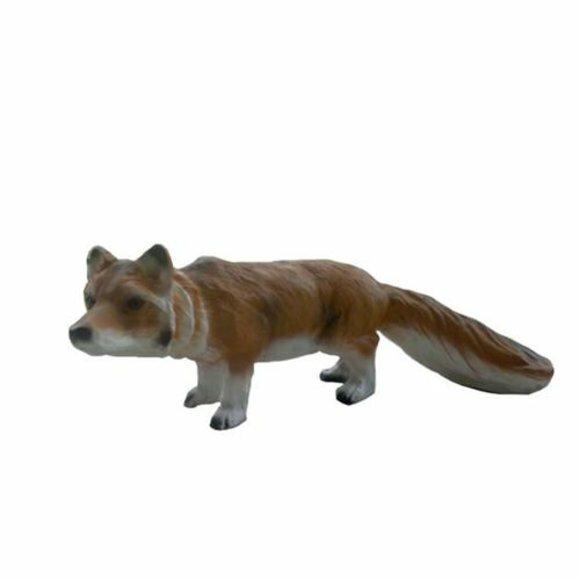 Dekoration Garten Plastik Figuren Handbemalte Figur Statue Fuchs 35 cm