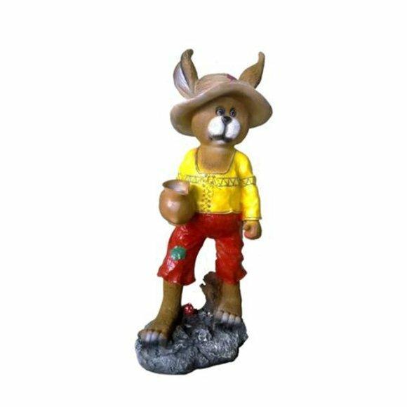 Hase figur abstrakte figuren statuen moderne statue bunt bemalt neu 76cm