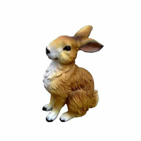 Hase Dekorative Statue Garten Figuren Statuen 38cm Lebensgroß Figur