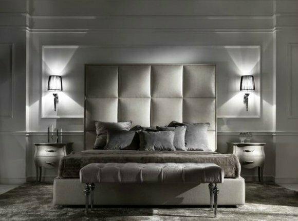 Doppelbett Betten Textil Designer Ehe Modernes Bett Schlafzimmer Polster