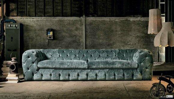 Luxus Chesterfield Designer Couchen Leder Sofa Textil Stoff xxl big couchen neu