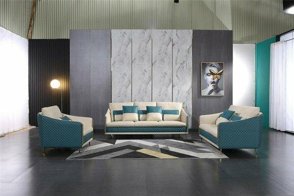 Sofagarnitur 3+2+1 Sitzer Sofa Sitz Couch Moderne Polster Garnitur Couchen