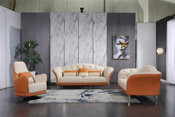 Modern Sofagarnitur 3+2+1 Sitzer Set Design Sofa Polster Couch Couchen