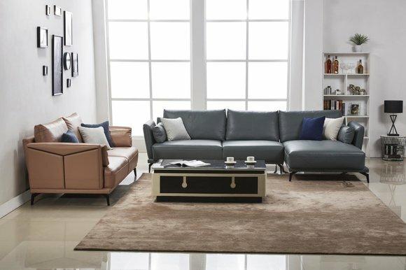 Moderne Sofa Eckgarnitur L Form Polster Sitz Ecke Couch 2 Sitzer Gruppe