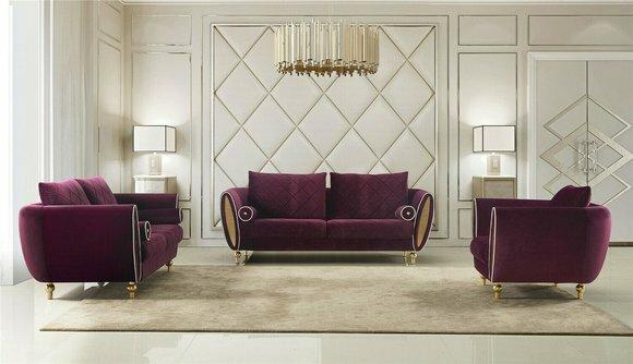 Designer Sofa Sofagarnitur 3+2+1 Sitzer Couch Polster Garnitur Wohnzimmer