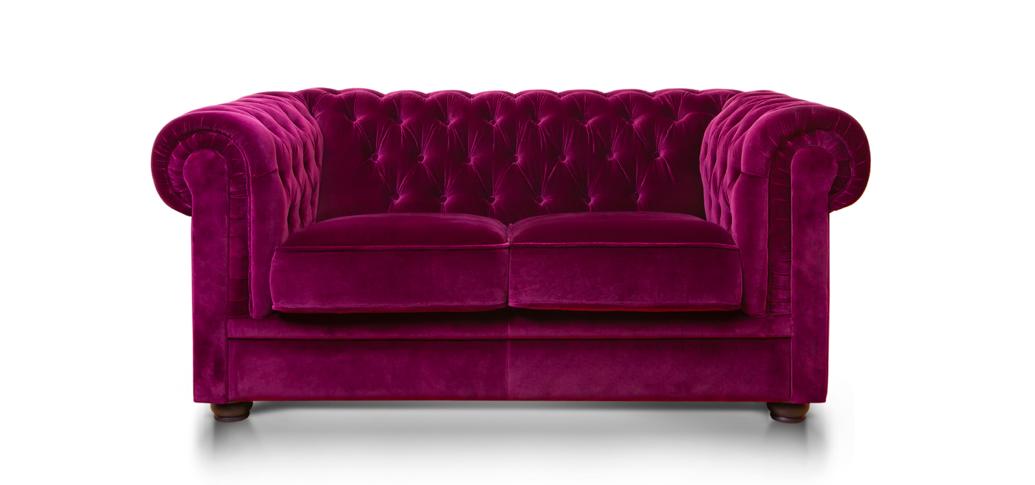 Designer Sofa 2 Sitzer Chesterfield Couch Polster Sofas Designsofa Sitz Samt neu