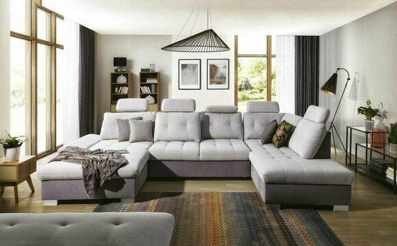 Polster Klassische Wohnlandschaft Wohnzimmer Ecksofa Garnitur Schlaf