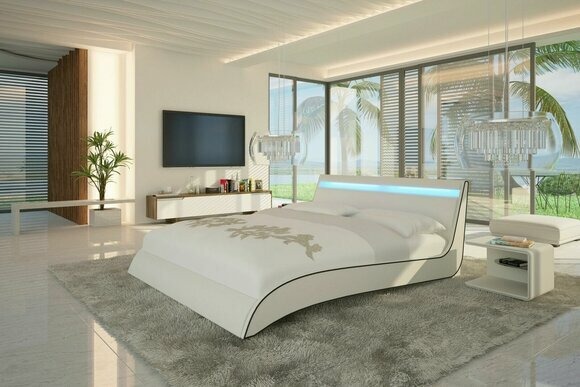 Design Betten Doppel Ehe Modernes Hotel Gestell Schlaf Zimmer Leder