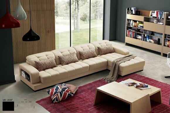 Polster Leder Couch Eck Sofa Landschaft Sofas Neu Eck Garnitur Sitz Wohn