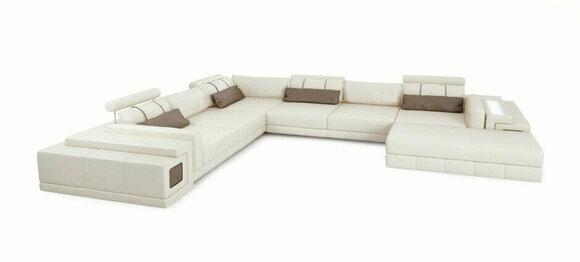 Ledersofa U-Form Couch Wohnlandschaft Ecksofa Garnitur Design Modern Sofa neu