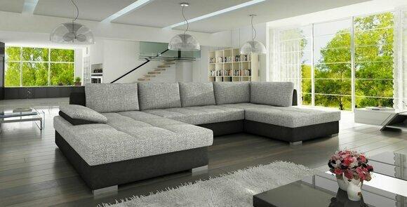 Couch Garnitur U Form Big design Wohnlandschaft Ecksofa xxl Polster Eck
