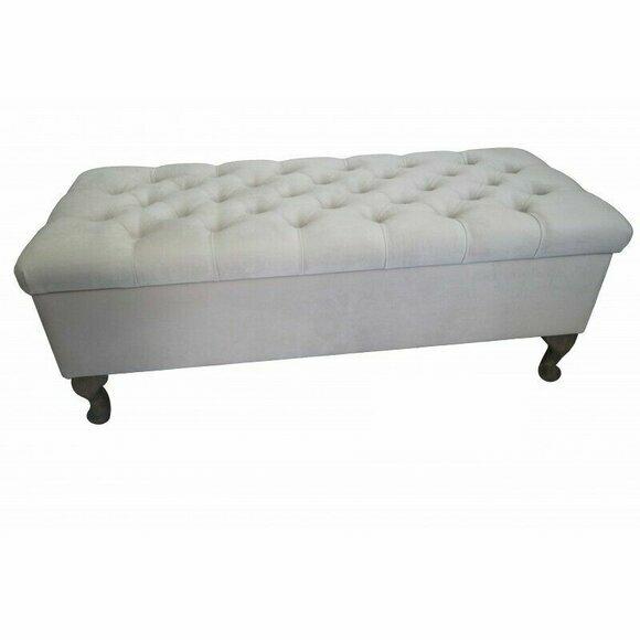 Hocker Chaiselounge Fußhocker Beistellhocker Sitzbank Chesterfield Neu