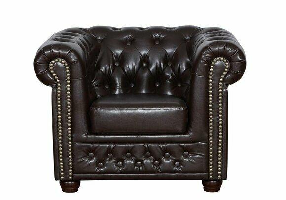 Chesterfield Sessel Fernseh Couch 1 Sitzer Sofa Textil Leder Couchen Polster