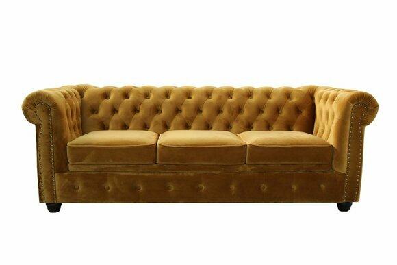 Chesterfield 3 Sitzer Sofa Büro Couch mit Bettfunktion Sofas Couchen Dreisitzer
