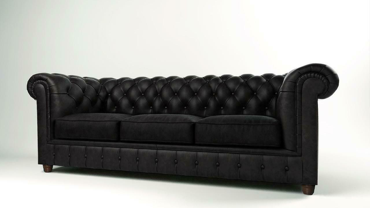 Designer Sofa 3 Sitzer Chesterfield Couch Polster Sofas Dreisitzer Couchen Sitz