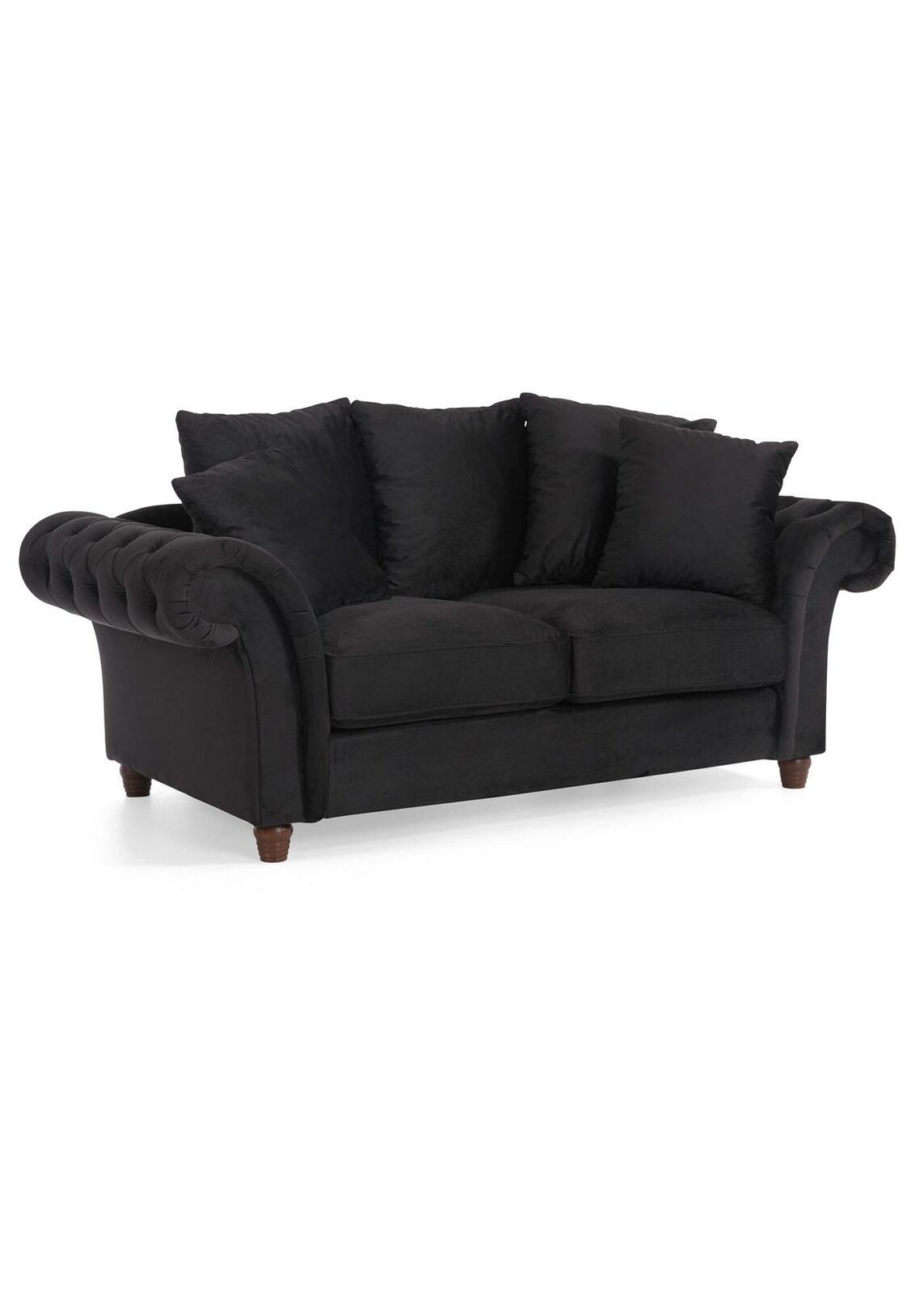 Design Sofa 2 Sitzer Chesterfield Stoff Couch Sofa Polster Sofas Zweisitzer Neu